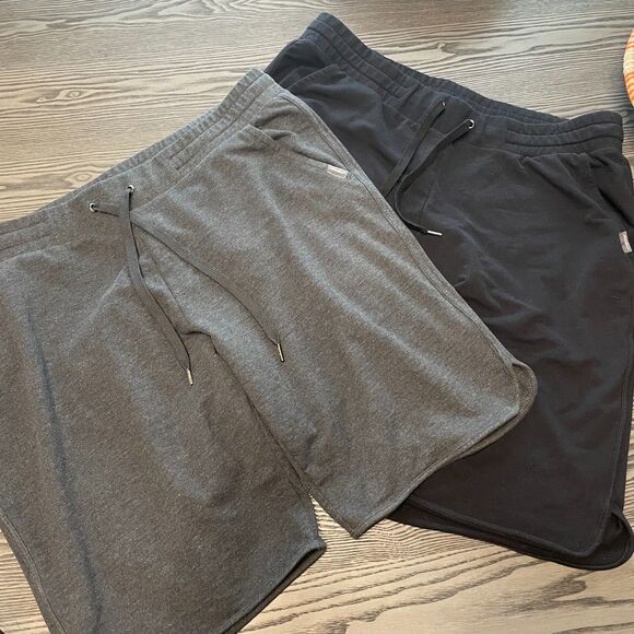 Eddie Bauer Mens XL Athleisure Workout Elastic Waist Drawstring Shorts Lot of 2 - Picture 1 of 8